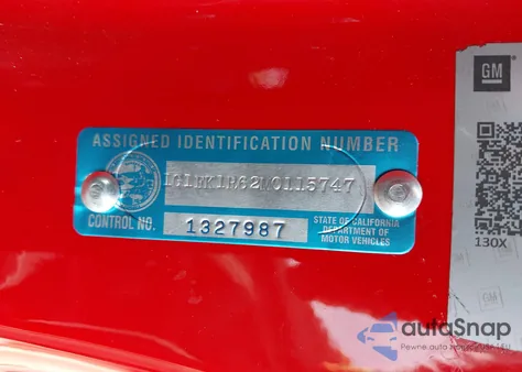 2021 Chevrolet Camaro Rwd Zl1 z USA, uszkodzony, nr VIN 1G1FK1R62M0115747